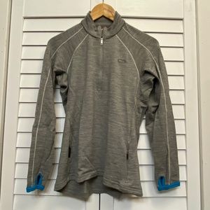ICEBREAKER Womens L 320 Sport 100% Merino Wool 1/4 Zip Long Sleeve Pullover